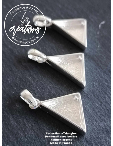 Base pour pendentif triangle avec bélière -...