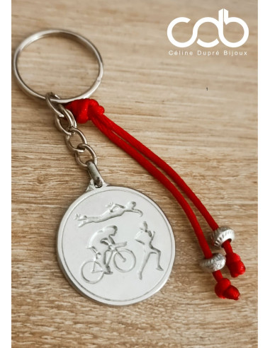Porte clés Triathlon - 1 médaille ø30mm -...