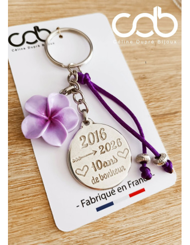 Porte clés en étain - 2016/2026 + 10 ans de...