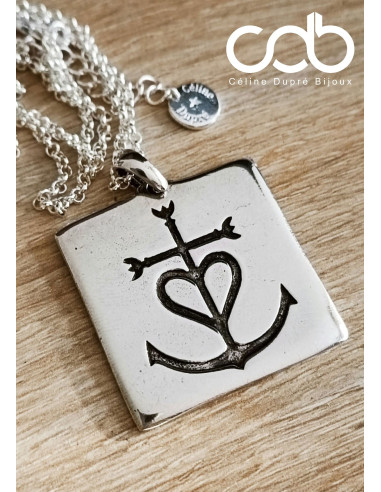 Grand Pendentif Croix de Camargue