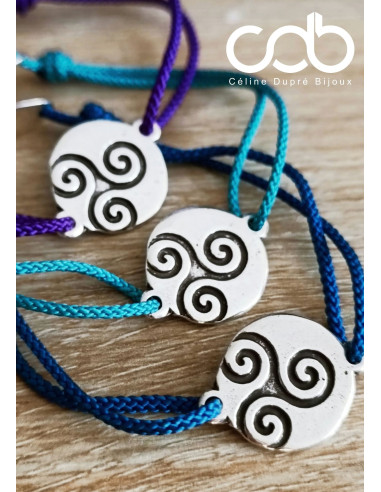 Bracelet Triskell Celte décalé - Rond ø18mm -...