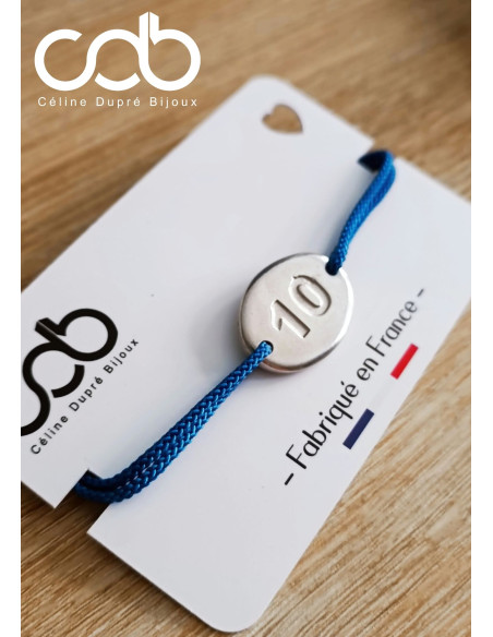 Bracelet en étain - Médaille ronde 18mm