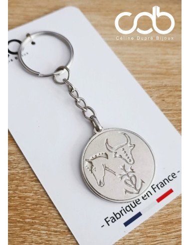 Porte clés camargue en étain