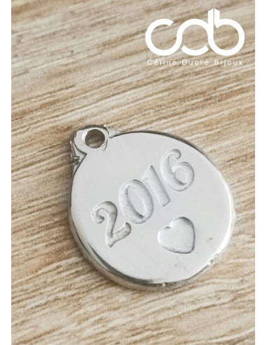 Porte clés en étain 2016 - Médaille ø18mm