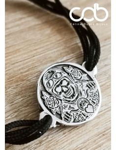 Bracelet motard tête de mort