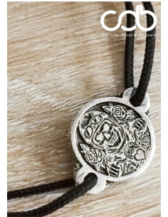 Bracelet Biker avec roses