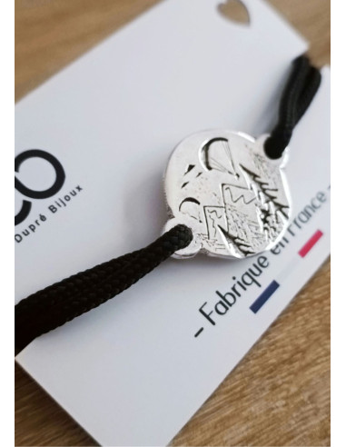 Bracelet Parapente médaille ronde ø25mm -...
