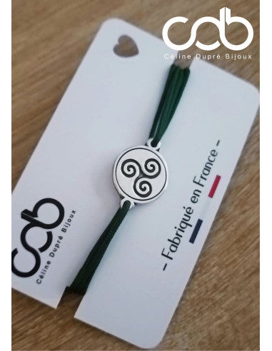 Bracelet Triskell Celte (avec cercle) - Rond...