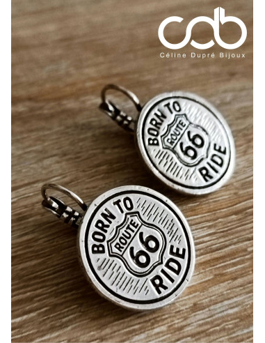 Boucle d'oreilles Born to ride