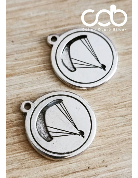 Collier avec pendentif parapente + cercle