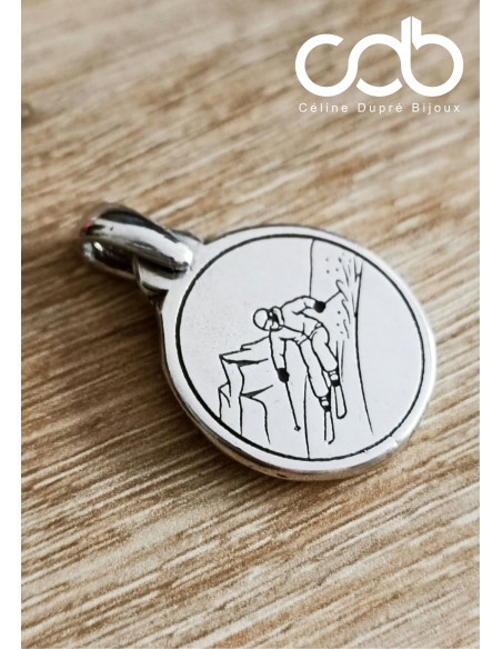 Pendentif skieur ø20mm