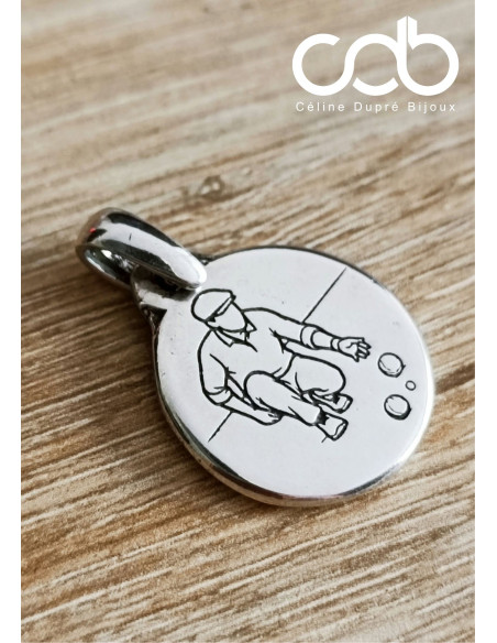 Pendentif joueur de pétanque