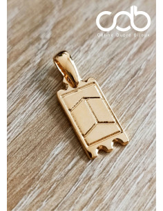 Pendentif 10x20mm finition OR