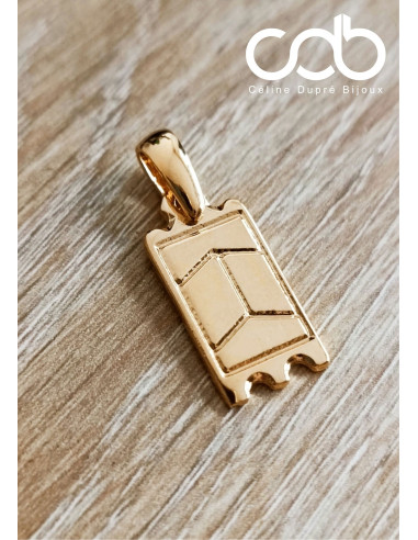 Pendentif 10x20mm finition OR