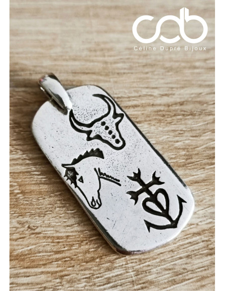 Pendentif camargue 20x40mm