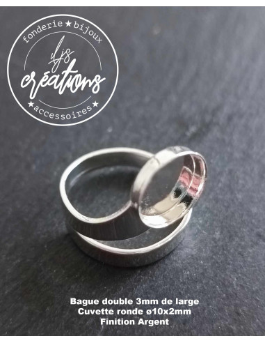 Base pour Bague double avec cuvette ronde...