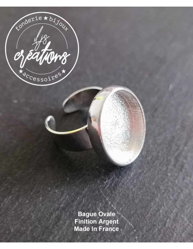 Base pour Bague ovale 16x23x4mm - finition au...
