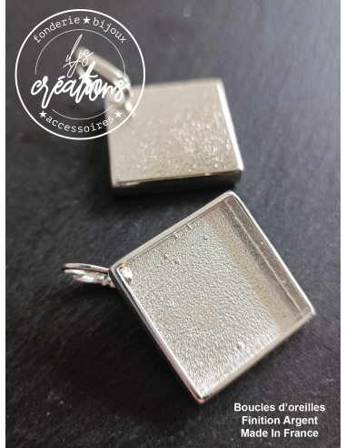 Boucles d'oreilles finition argent