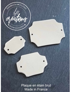 Plaques en étain brut