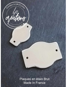 Plaques en étain brut