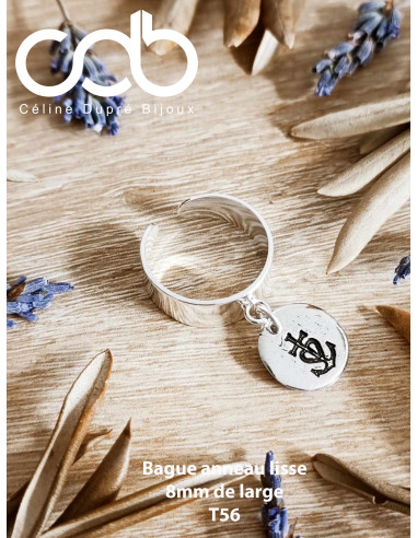 Bague avec pampille au choix : Croix de...