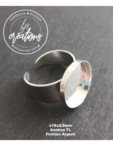 Base pour Bague avec cuvette ronde ø18x2.8mm -...