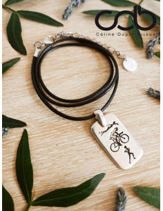 Médaille triathlon rectangle