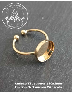 Bague fine TS finition Or