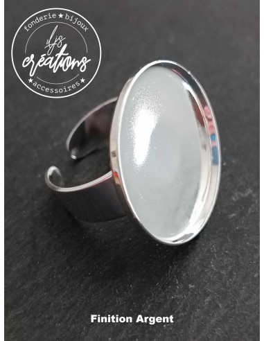 Bague ronde ø25x2mm finition argent