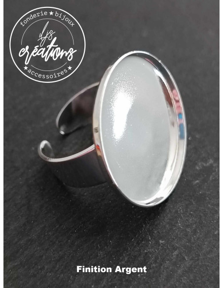 Bague ronde ø25x2mm finition argent