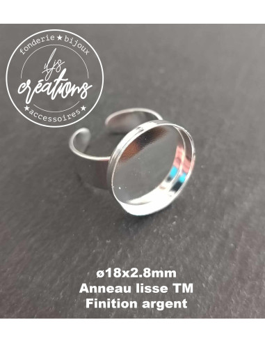Base pour Bague Ronde Cuvette ø18x2.8mm -...