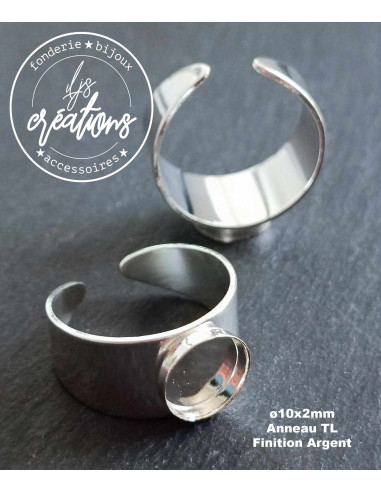 Base pour Bague ronde avec cuvette ø10x2mm -...