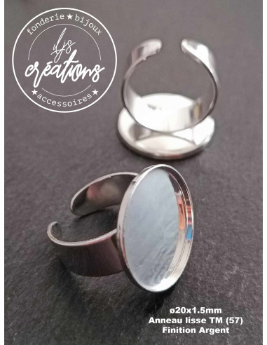 Base pour Bague ronde avec cuvette ø20x1.5mm...