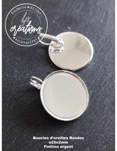 Boucles d'oreilles rondes ø25x2mm