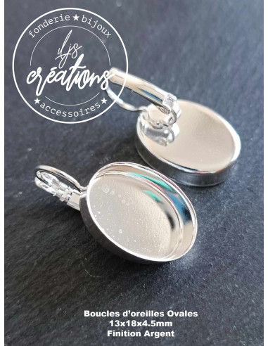 Boucles d'oreilles ovales 13x18x4.50mm