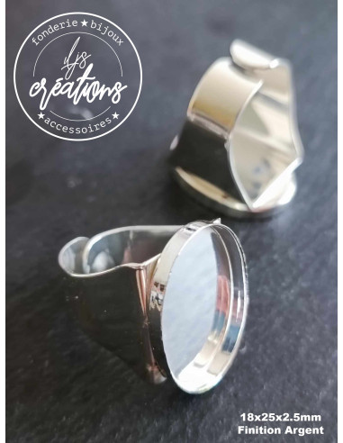 Base pour Bague chevalière réglable avec...