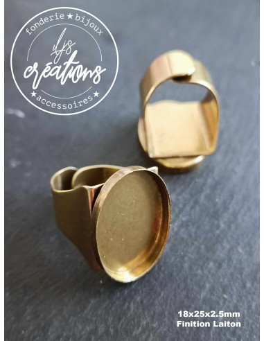 Base pour Bague chevalière réglable avec...