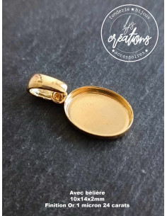 Pendentif ovale 10x14mm