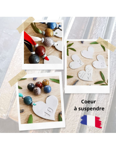 Coeur à Suspendre en étain brut - 29x35mm