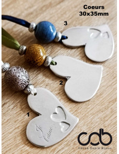 Coeur à suspendre 30x35mm