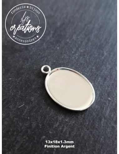 Base pour pendentif ovale avec cuvette...