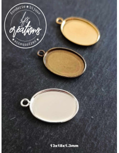 Pendentif ovale 13x18x1.3mm