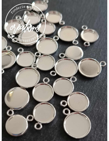 Base pour pendentif rond ø25x1.8mm - finition...