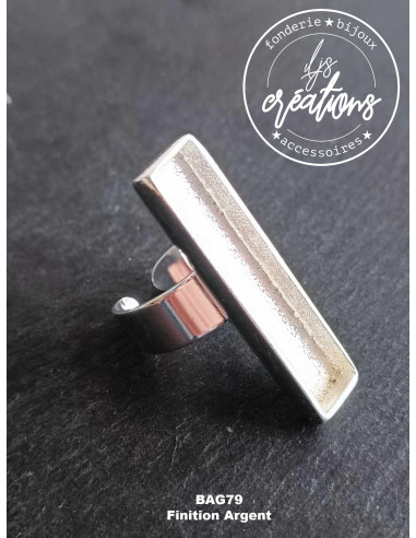 Base pour Bague Rectangle Long 8x40x4mm -...