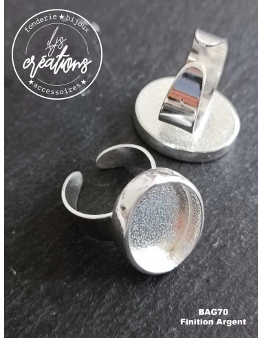 Base pour Bague ovale 16x23x4mm - finition au...