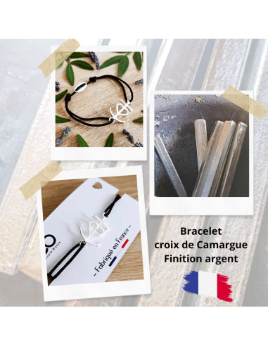 Bracelet Croix de Camargue finition Argent