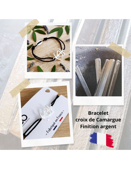 Bracelet Croix de Camargue finition Argent
