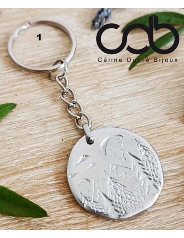 Porte clés Parapente avec forêt