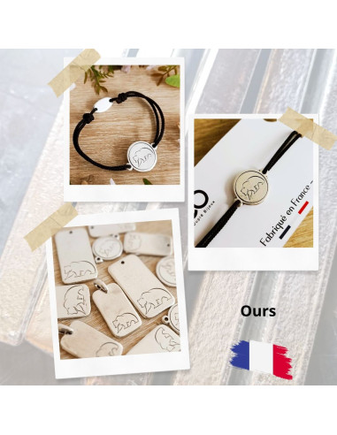 Bracelet Ours - cordon réglable
