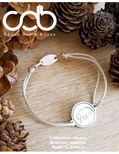Bracelet Ours - cordon réglable